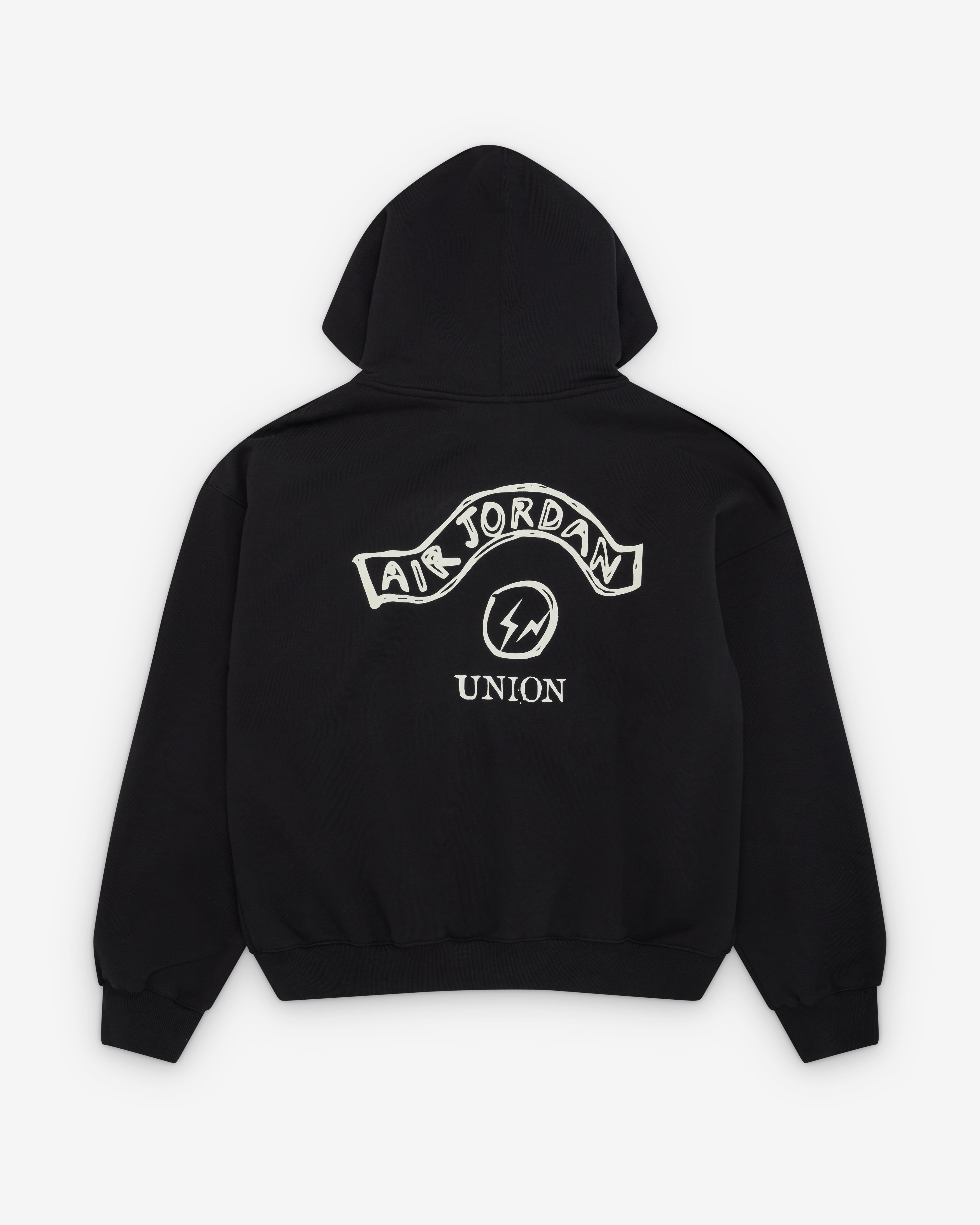 Nike: Men's Jordan Union Fragment FZ Hoodie (Black) | Dover Street