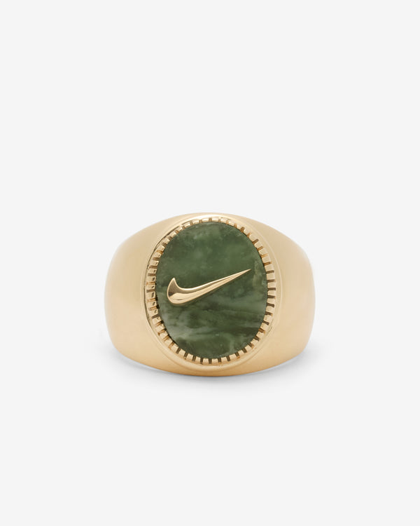 O Thongthai - Signature Signet Ring With Swoosh - (Yellow Gold)