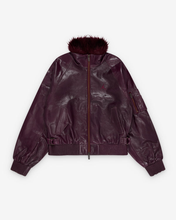 Nike - Jordan Mowalola Leather Jacket - (Night Maroon)