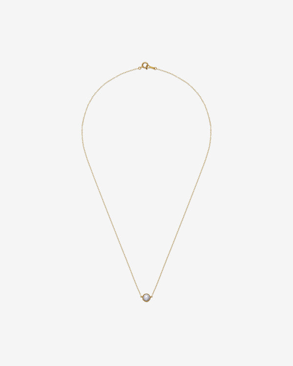 Noguchi Bijoux - Brown Dia / Akoya Pearl Necklace - (Yellow Gold)