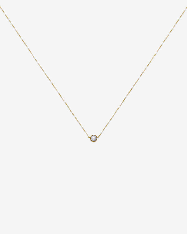 Noguchi Bijoux - Brown Dia / Akoya Pearl Necklace - (Yellow Gold)