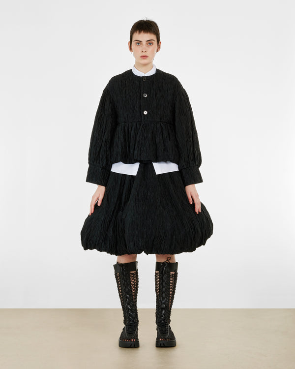 Noir Kei Ninomiya - Women’s Jacquard Round Neck Jacket - (Black)