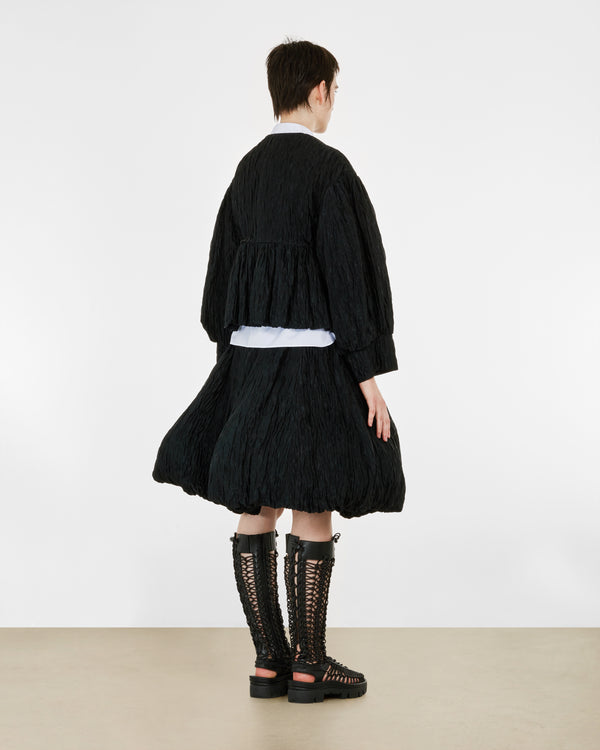 Noir Kei Ninomiya - Women’s Jacquard Round Neck Jacket - (Black)