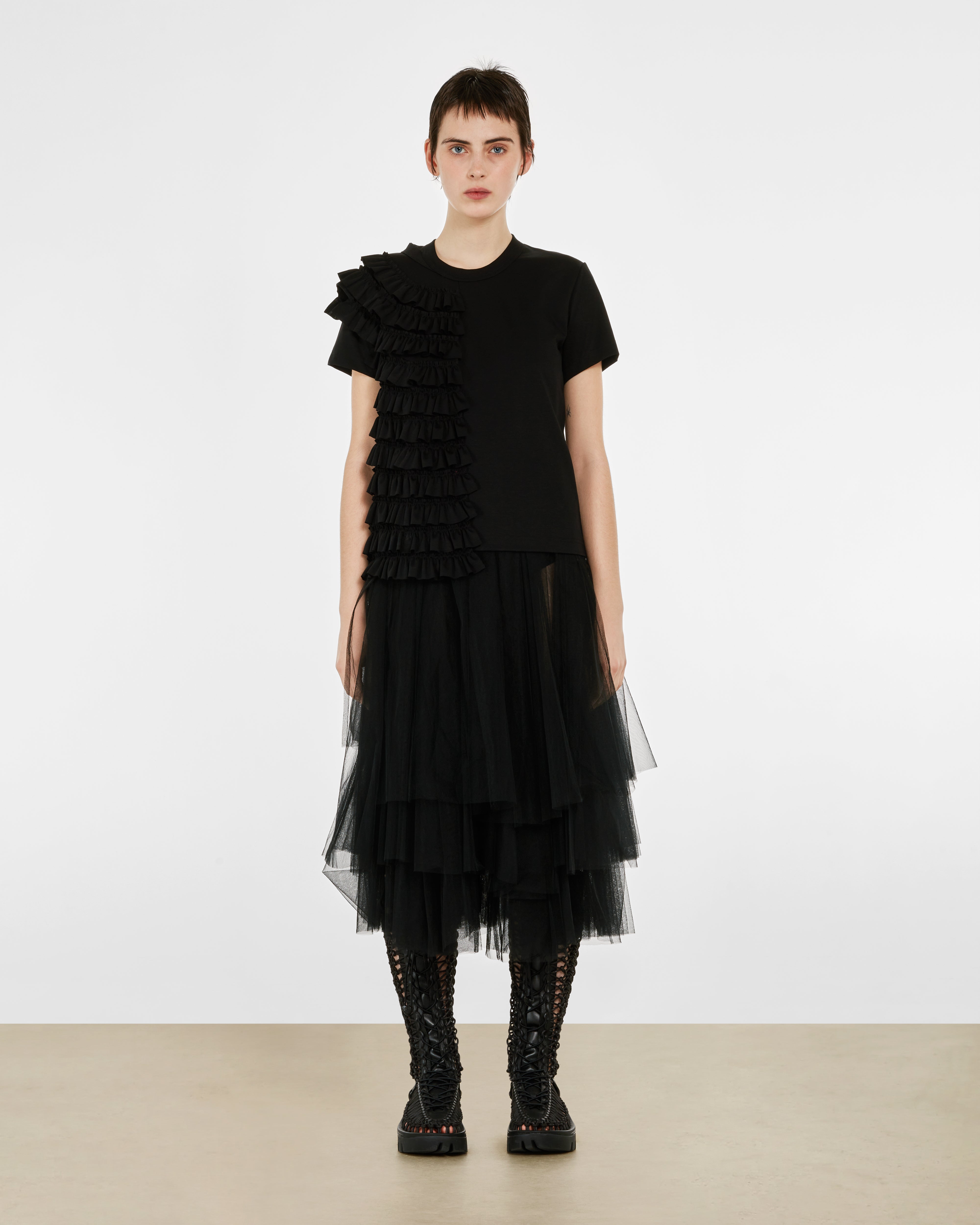 Noir Kei Ninomiya - Women's Frill T-Shirt - (Black)