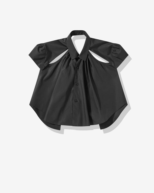 Noir Kei Ninomiya - Women's Cut-Out Short Sleeve Shirt - (Black)