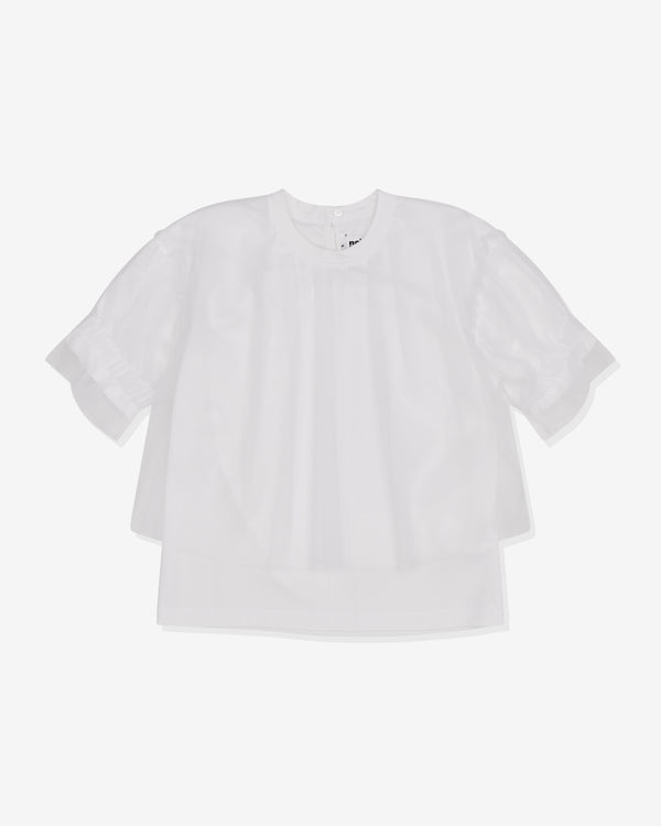 Noir Kei Ninomiya - Women's Tulle Sleeve T-Shirt - (White)