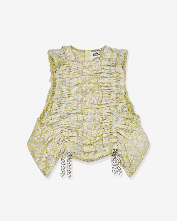 Noir Kei Ninomiya - Women's Floral Mesh Vest - (Yellow)