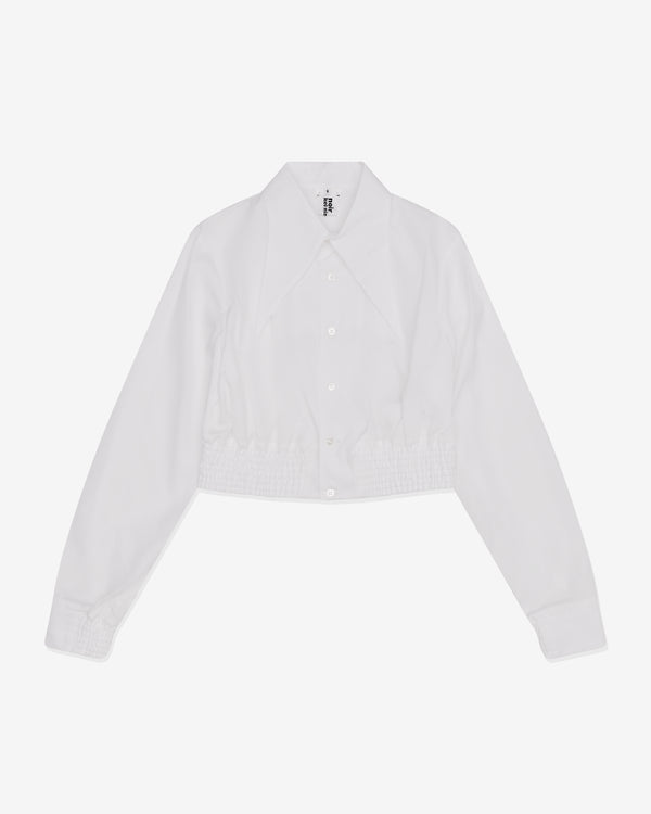 Noir Kei Ninomiya - Women's Oversized Collar Cropped Shirt - (White)