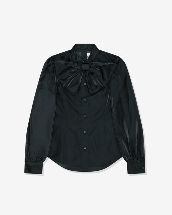 Noir Kei Ninomiya - Women's Satin Pussy Bow Shirt - (Black)