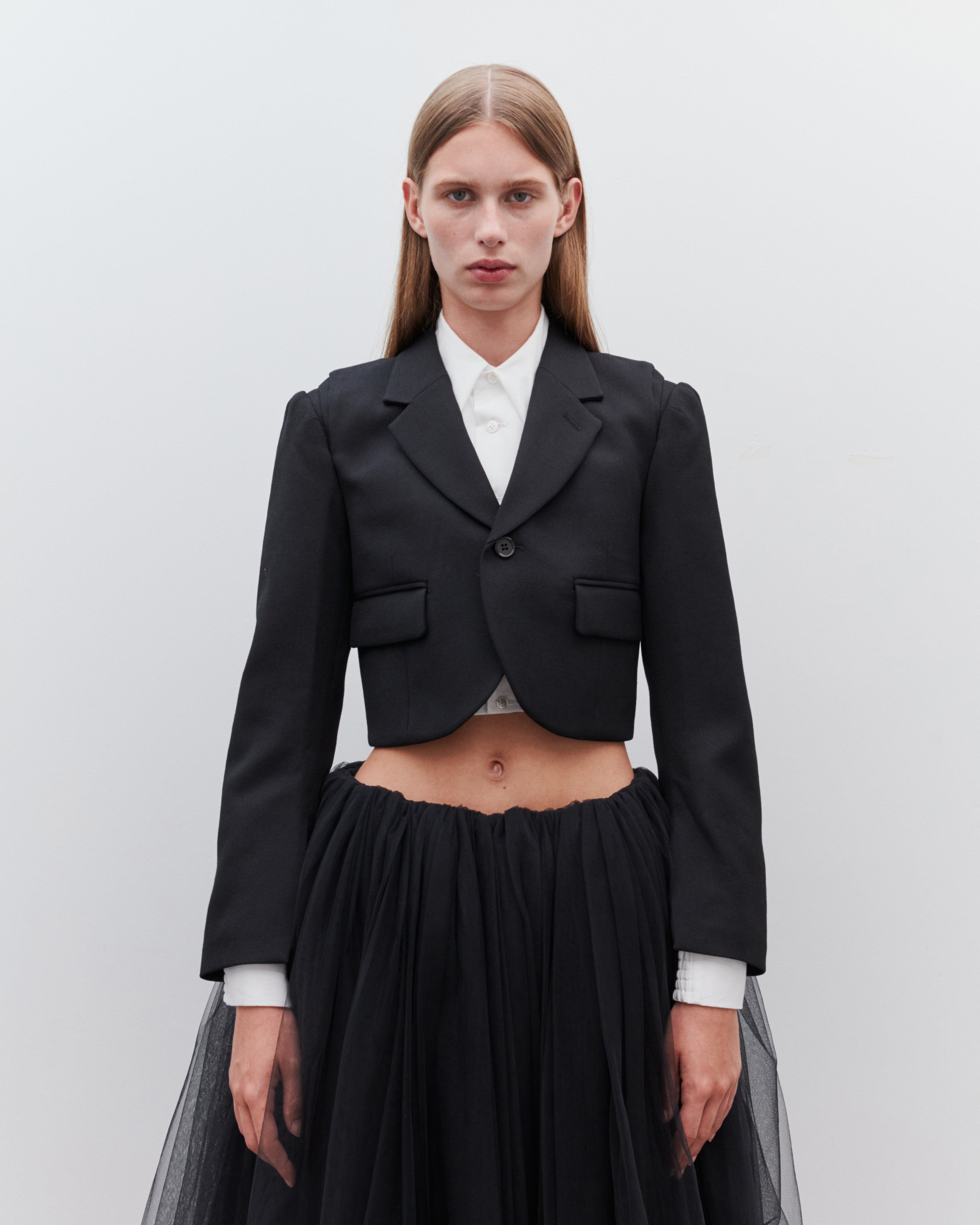 Noir Kei Ninomiya - Women's Wool Cropped Jacket - (Black)