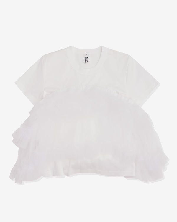 Noir Kei Ninomiya - Women's Layered Nylon Tulle Skirt T-Shirt - (White)