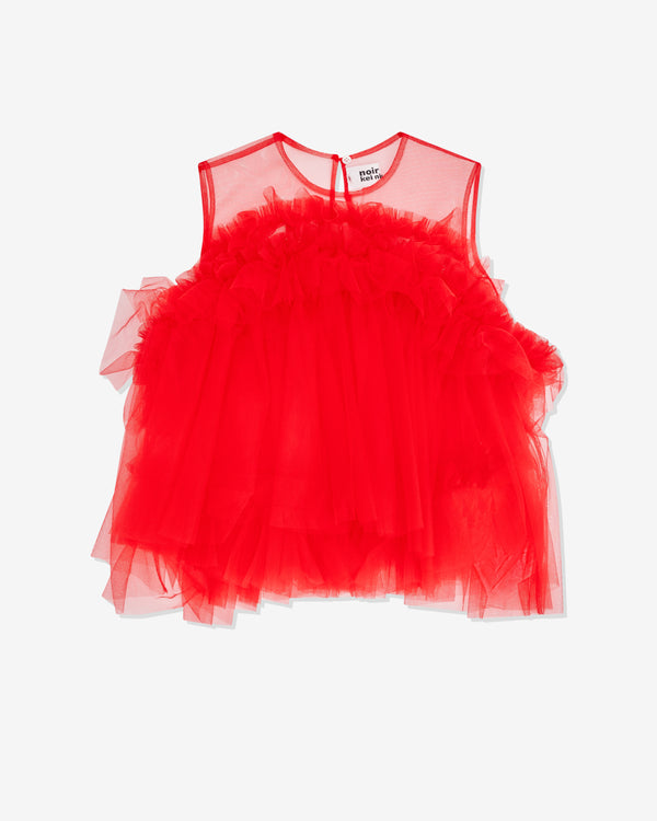 Noir Kei Ninomiya - Women's Tulle Ruffle Blouse - (Red)