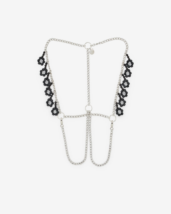 Noir Kei Ninomiya - Women’s Beaded Charm Harness - (Black/Silver)