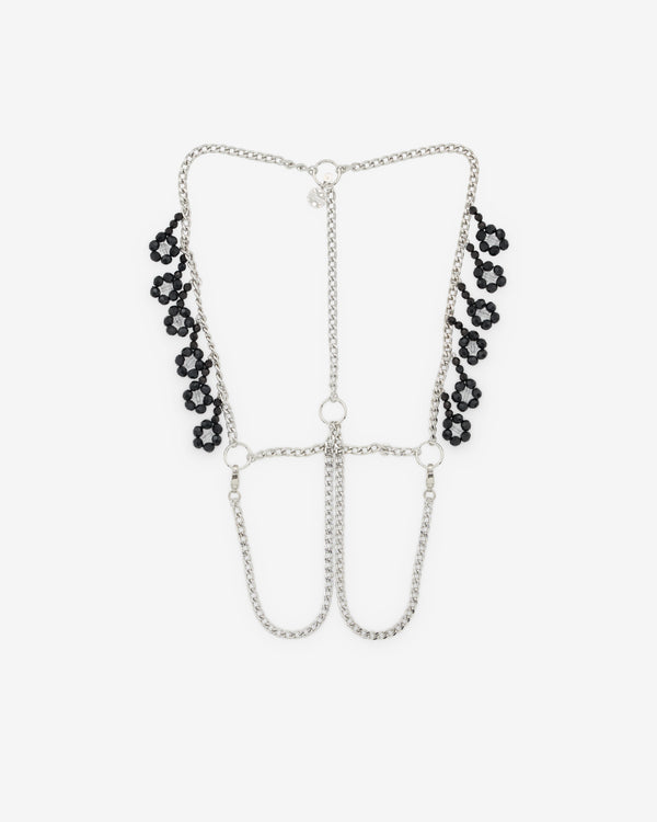 Noir Kei Ninomiya - Women’s Beaded Charm Harness - (Black/Silver)