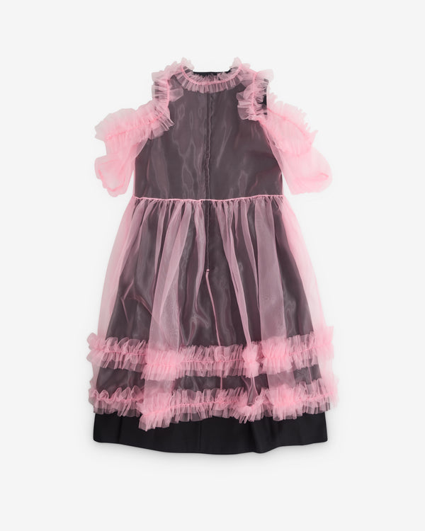 Noir Kei Ninomiya - Women’s Tulle Overlay Dress - (Pink/Black)