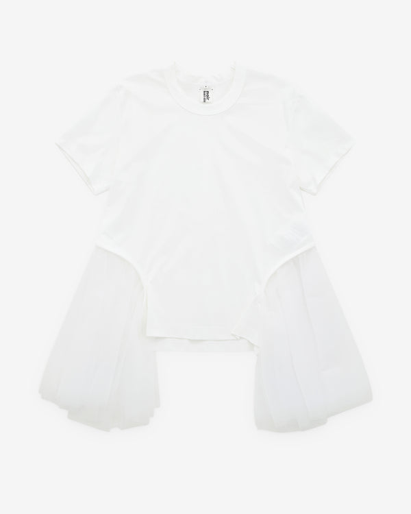 Noir Kei Ninomiya - Women’s Tulle T-Shirt - (White)