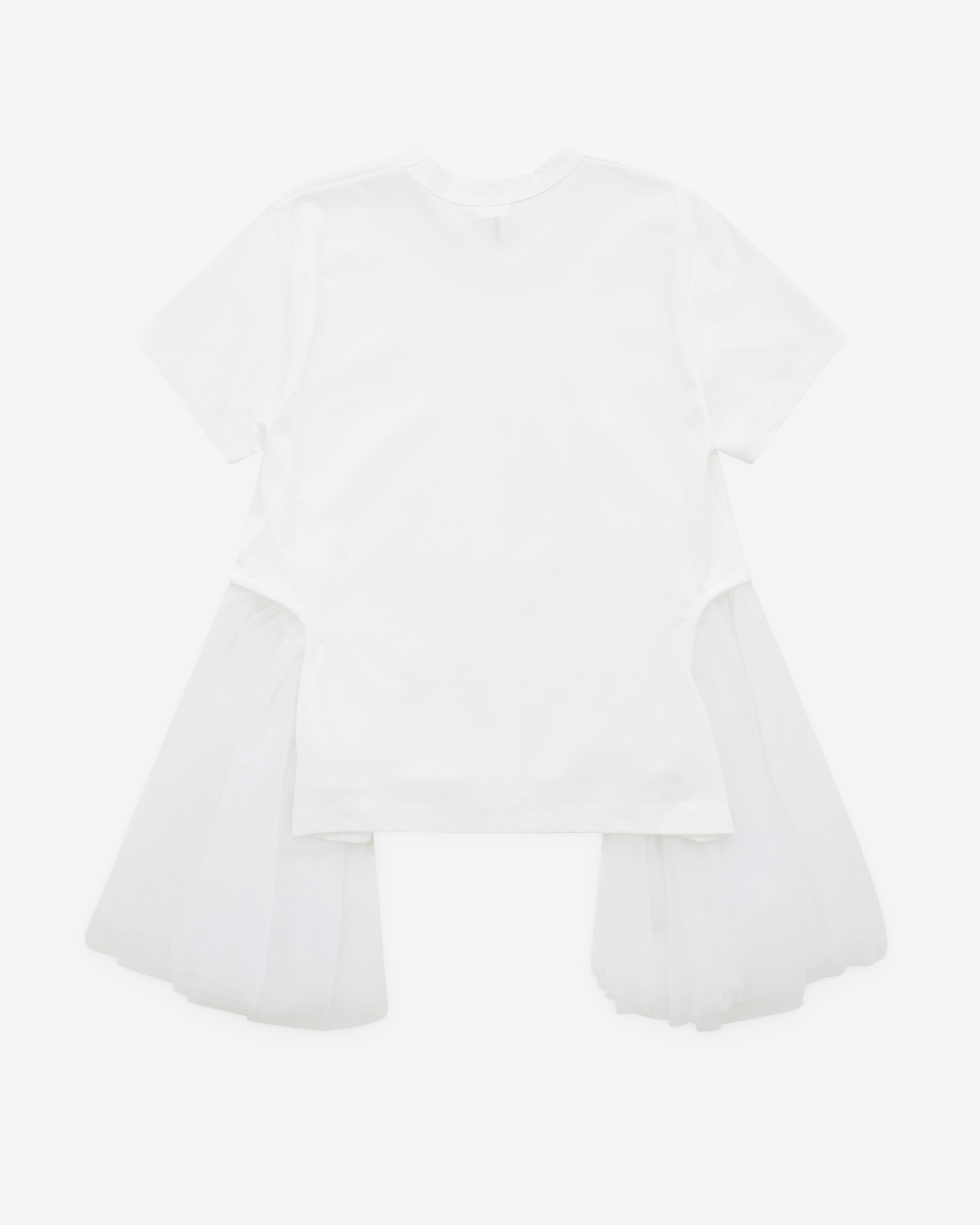 Noir Kei Ninomiya: Women's Tulle T-Shirt (White) | Dover Street