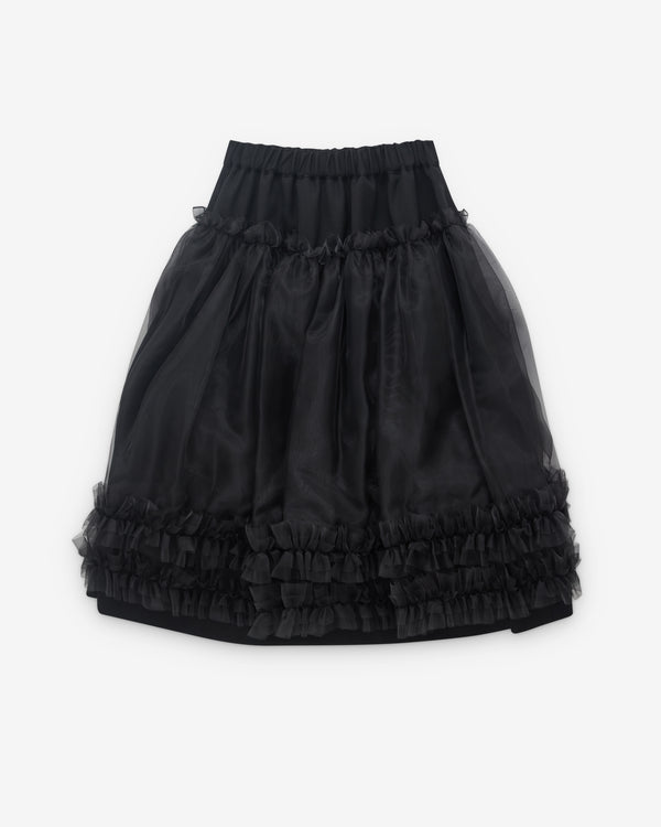 Noir Kei Ninomiya - Women’s Tulle Overlay Skirt - (Black)