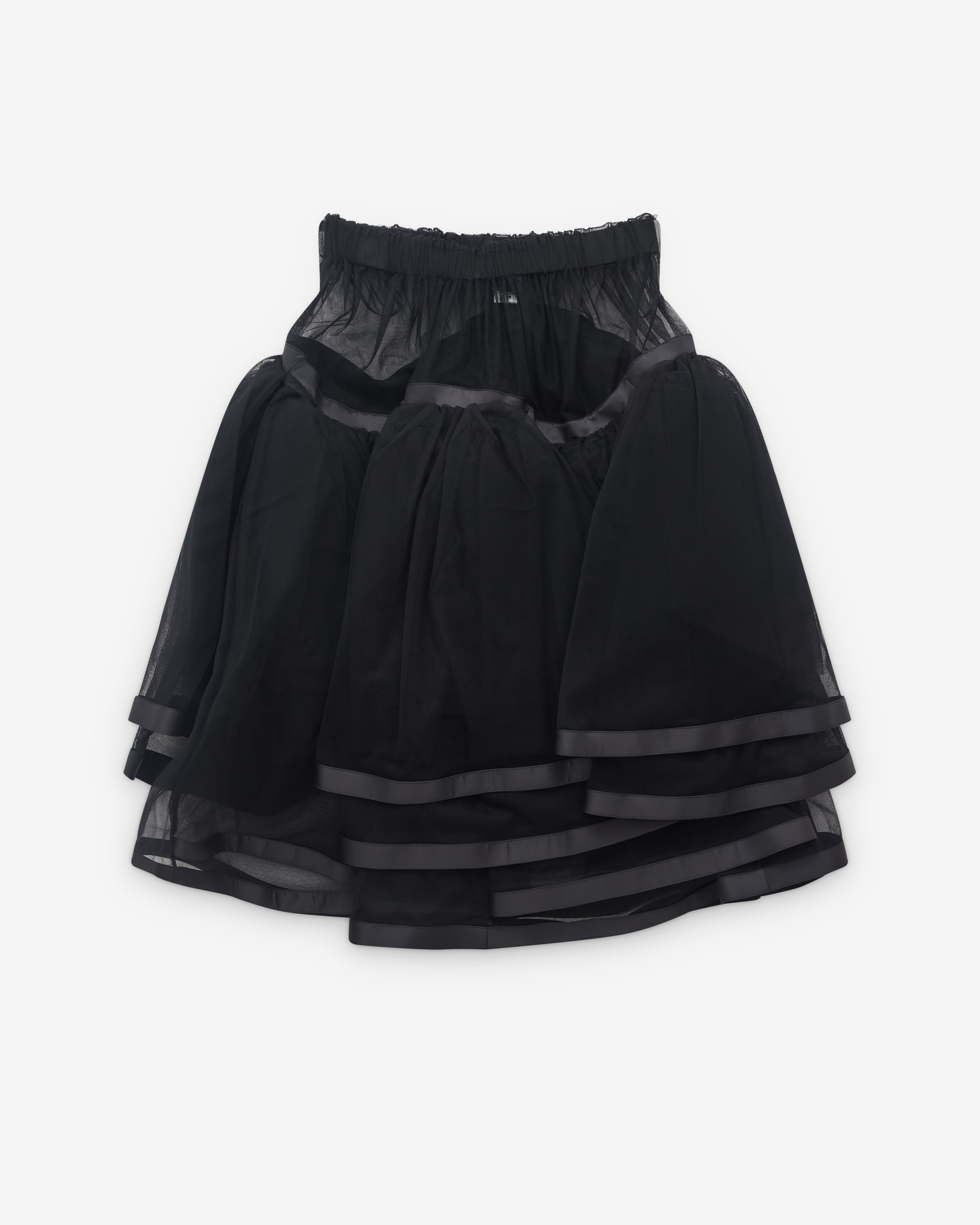 Noir Kei Ninomiya: Women's Voluminous Tulle Skirt (Black) | DSML E