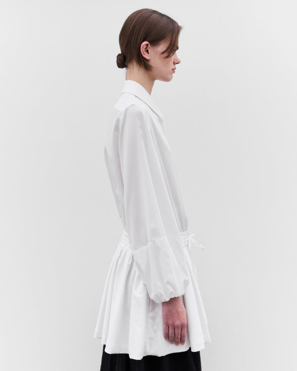 Noir Kei Ninomiya - Women’s Shirred Waist Shirt Dress - (White)