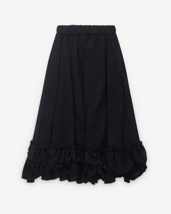 Noir Kei Ninomiya - Women’s Ruffle Hem Wool Skirt - (Black)