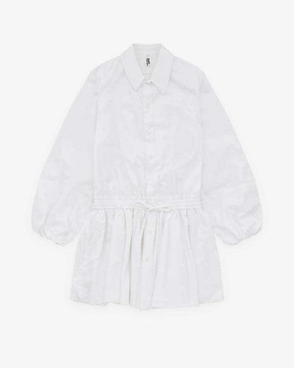 Noir Kei Ninomiya - Women’s Shirred Waist Shirt Dress - (White)