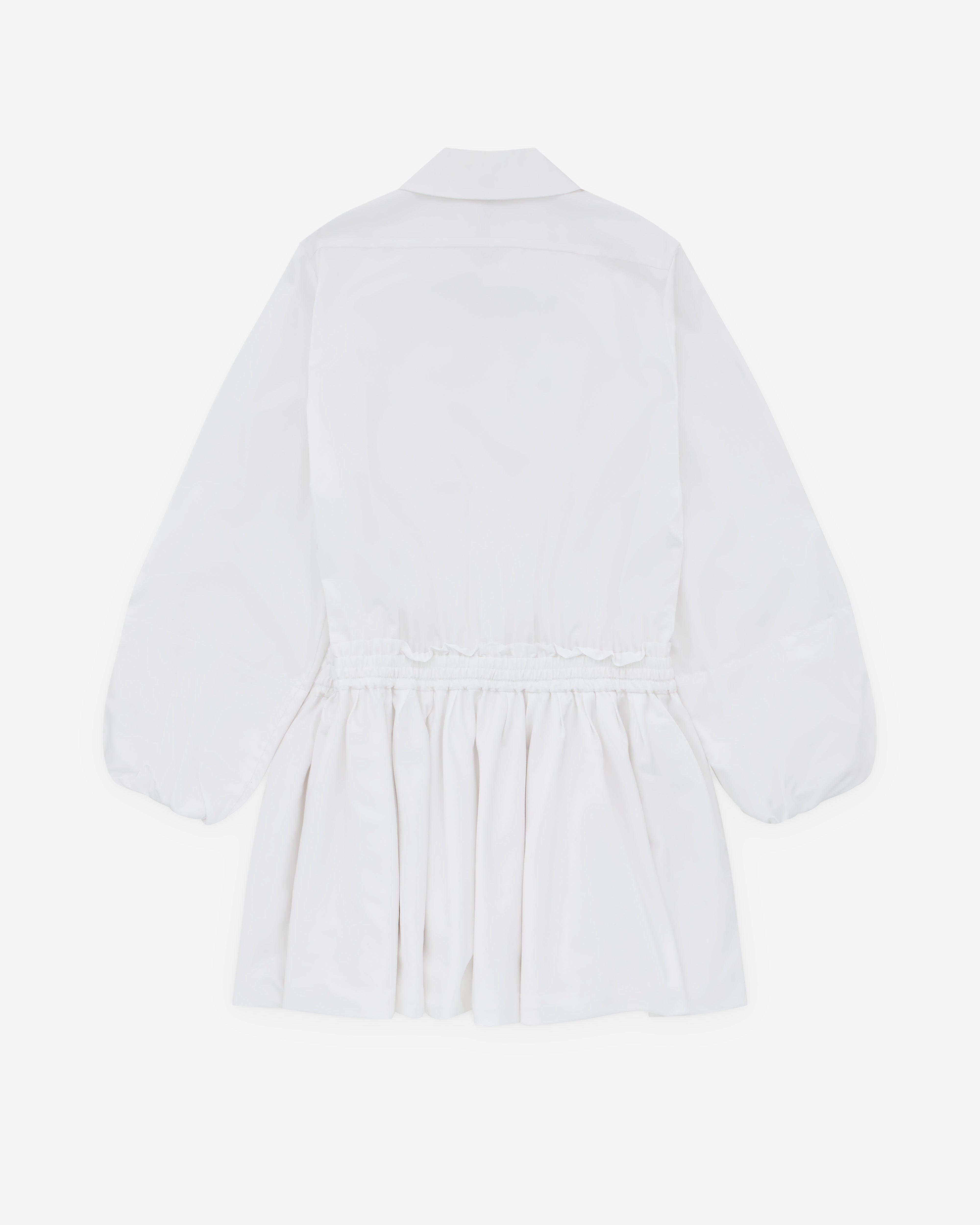 Noir Kei Ninomiya: Women's Shirred Waist Shirt Dress (White