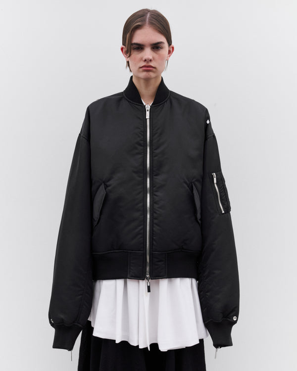 Noir Kei Ninomiya - Women’s Zip Detail Bomber Jacket - (Black)