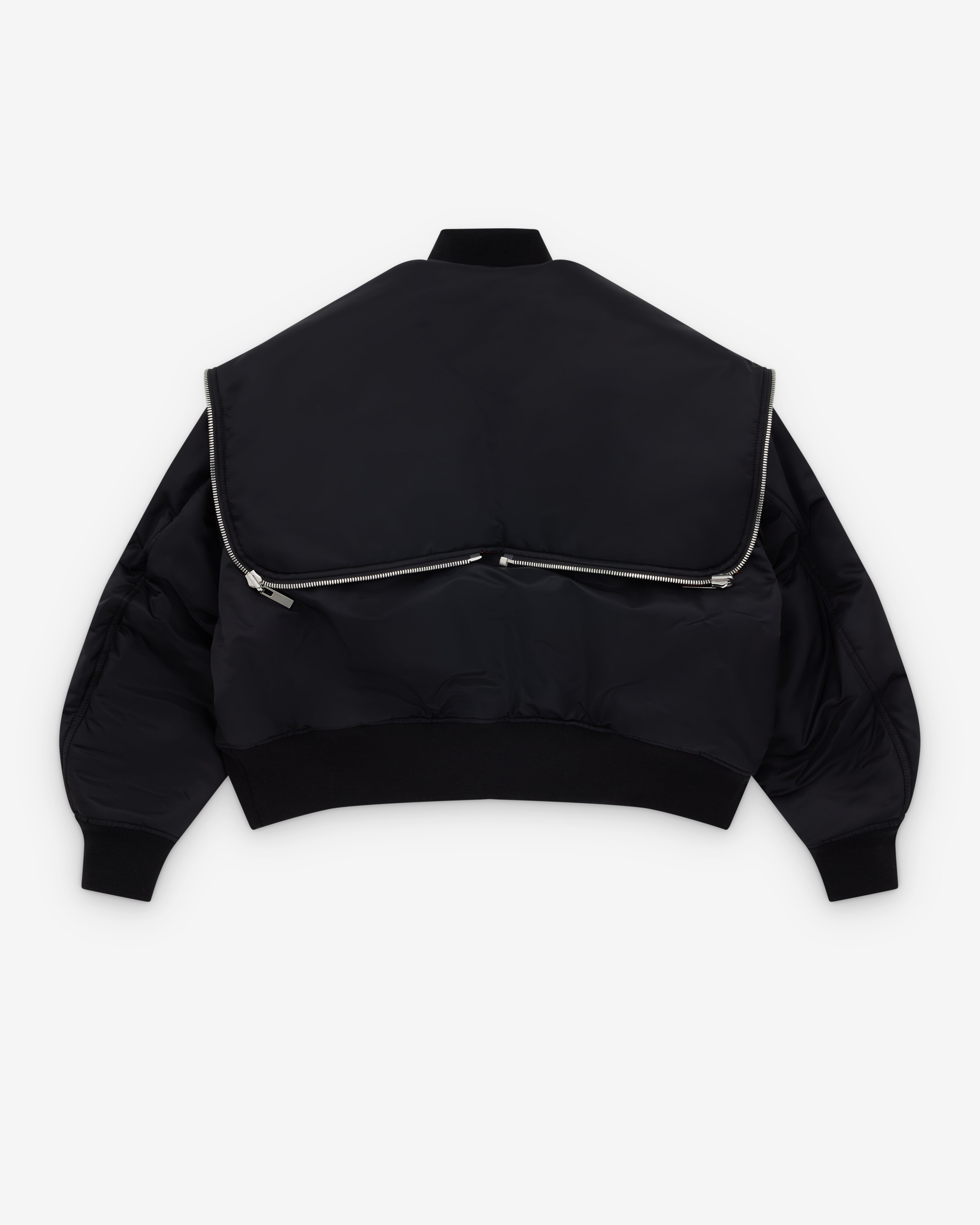 Noir Kei Ninomiya: Women's Zip Hood Bomber Jacket (Black) | DSML E