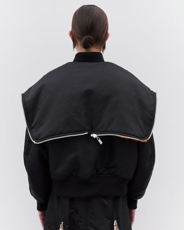 Noir Kei Ninomiya - Women’s Zip Hood Bomber Jacket - (Black)