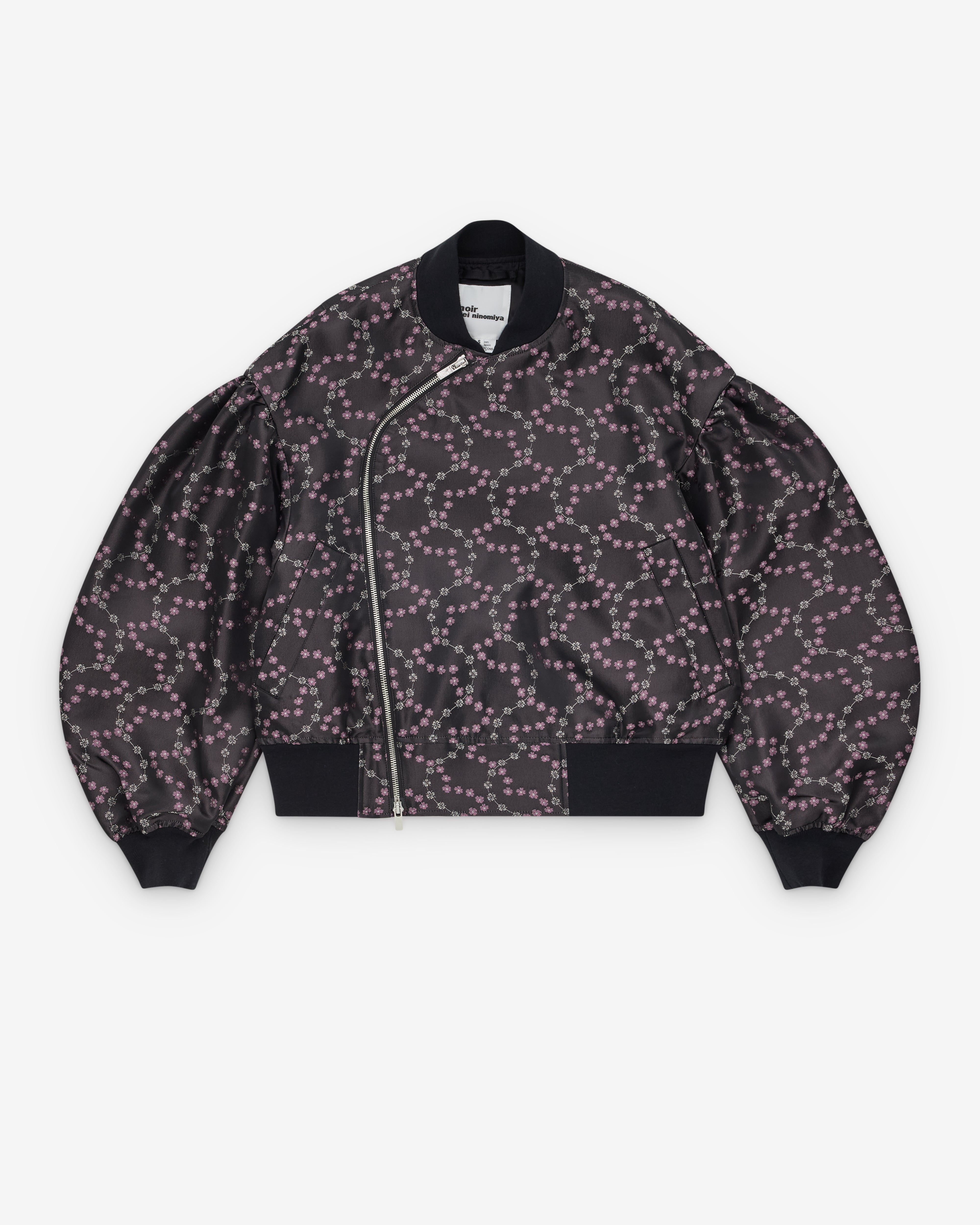 Noir Kei Ninomiya: Women's Floral Bomber Jacket (Black) | Dover
