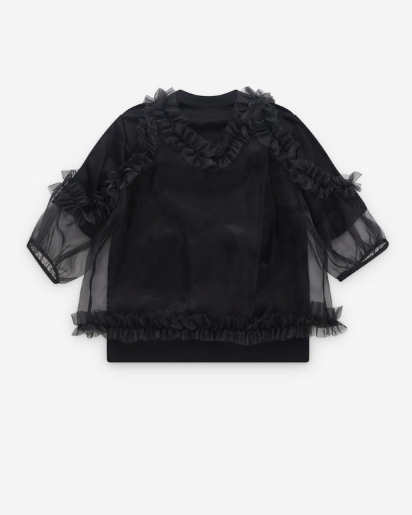 Noir Kei Ninomiya - Women's Tulle Overlay T-Shirt - (Black)