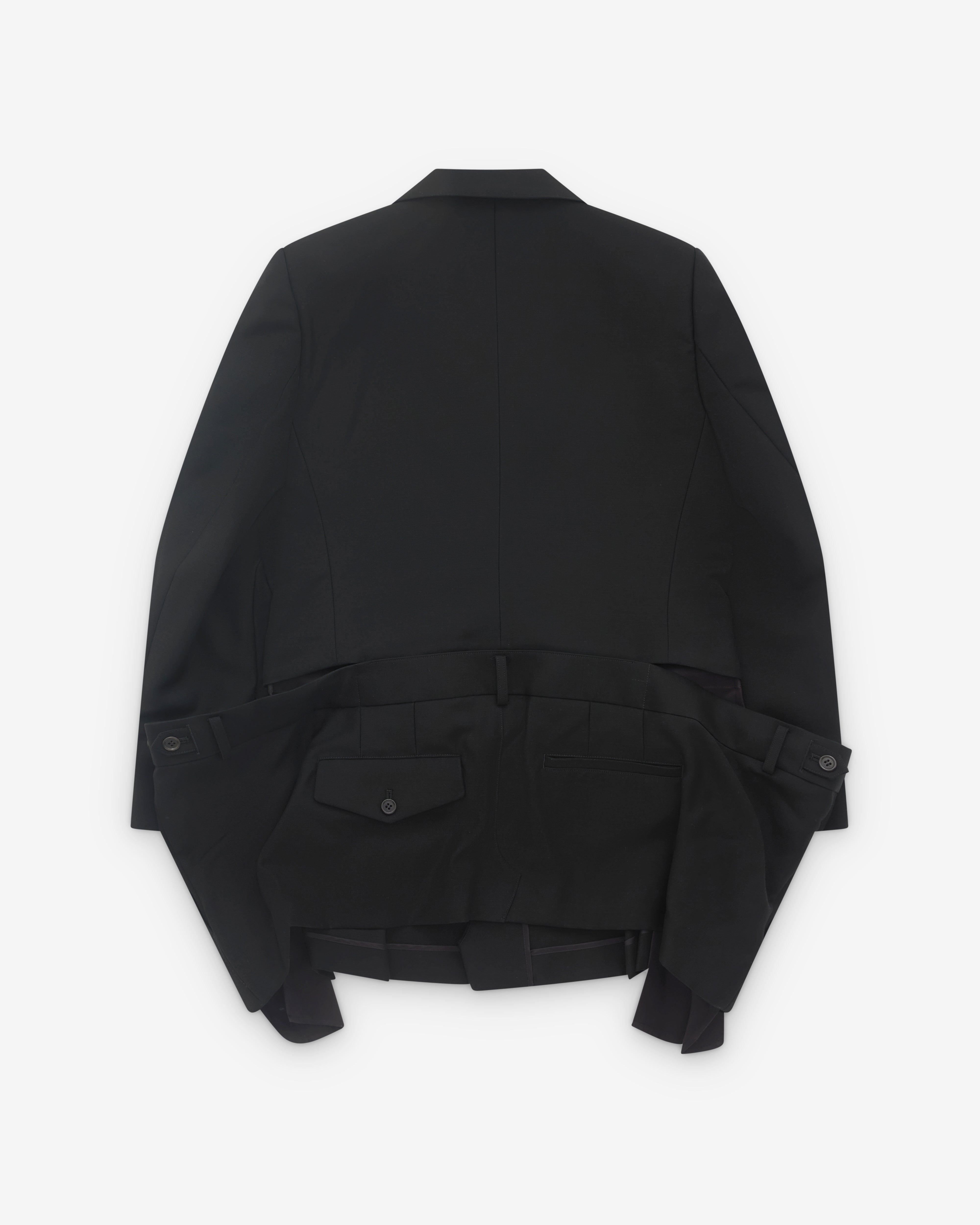 Noir Kei Ninomiya: Women's Faux Waistband Blazer (Black) | DSML E-SHOP