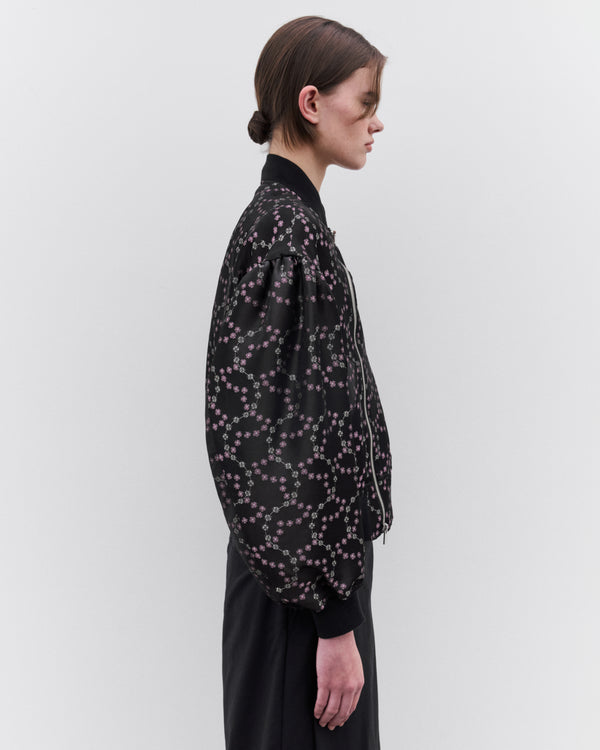 Noir Kei Ninomiya - Women’s Floral Bomber Jacket - (Black)
