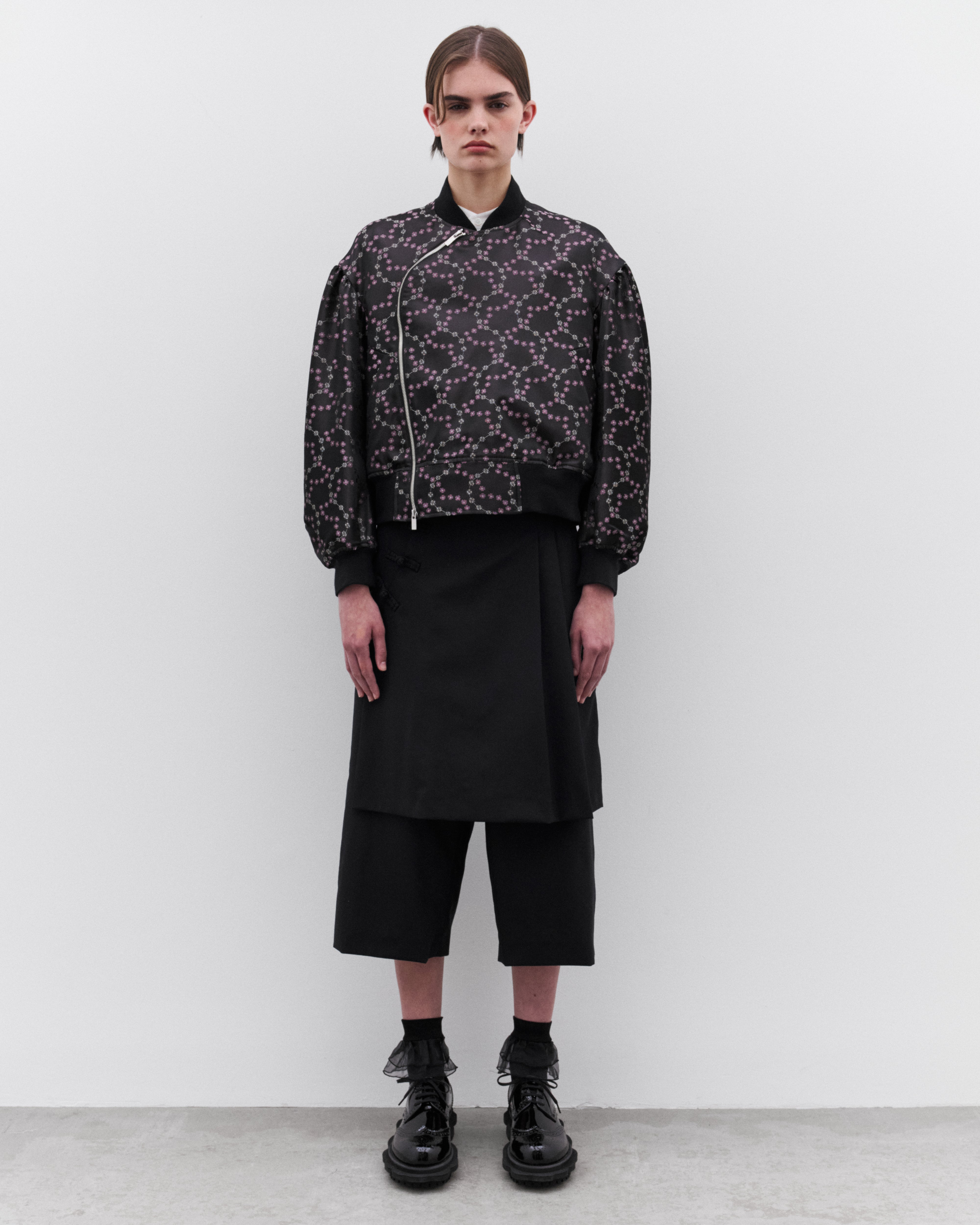 Noir Kei Ninomiya: Women's Skirt Overlay Trousers (Black) | Dover