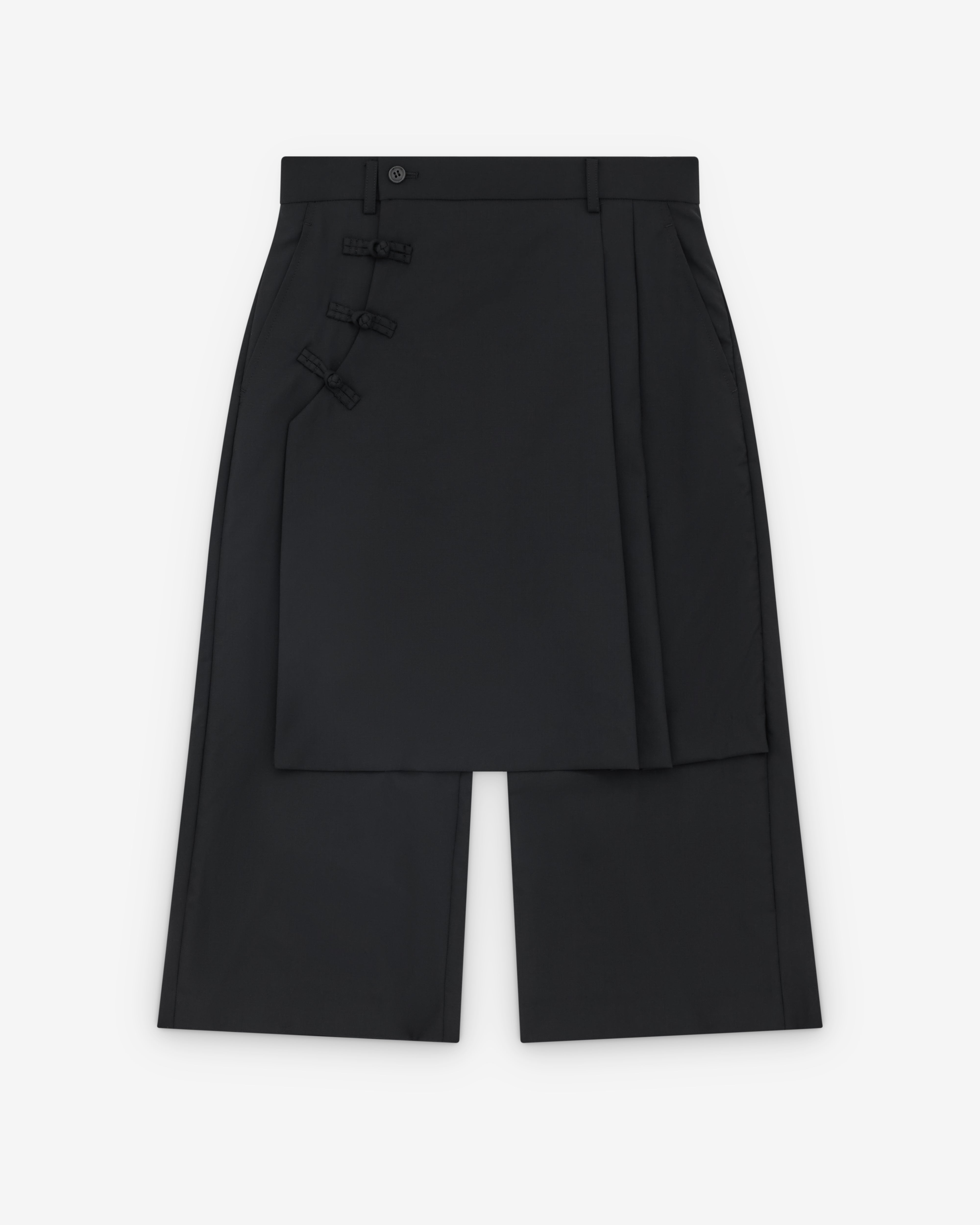 Noir Kei Ninomiya: Women's Skirt Overlay Trousers (Black) | Dover
