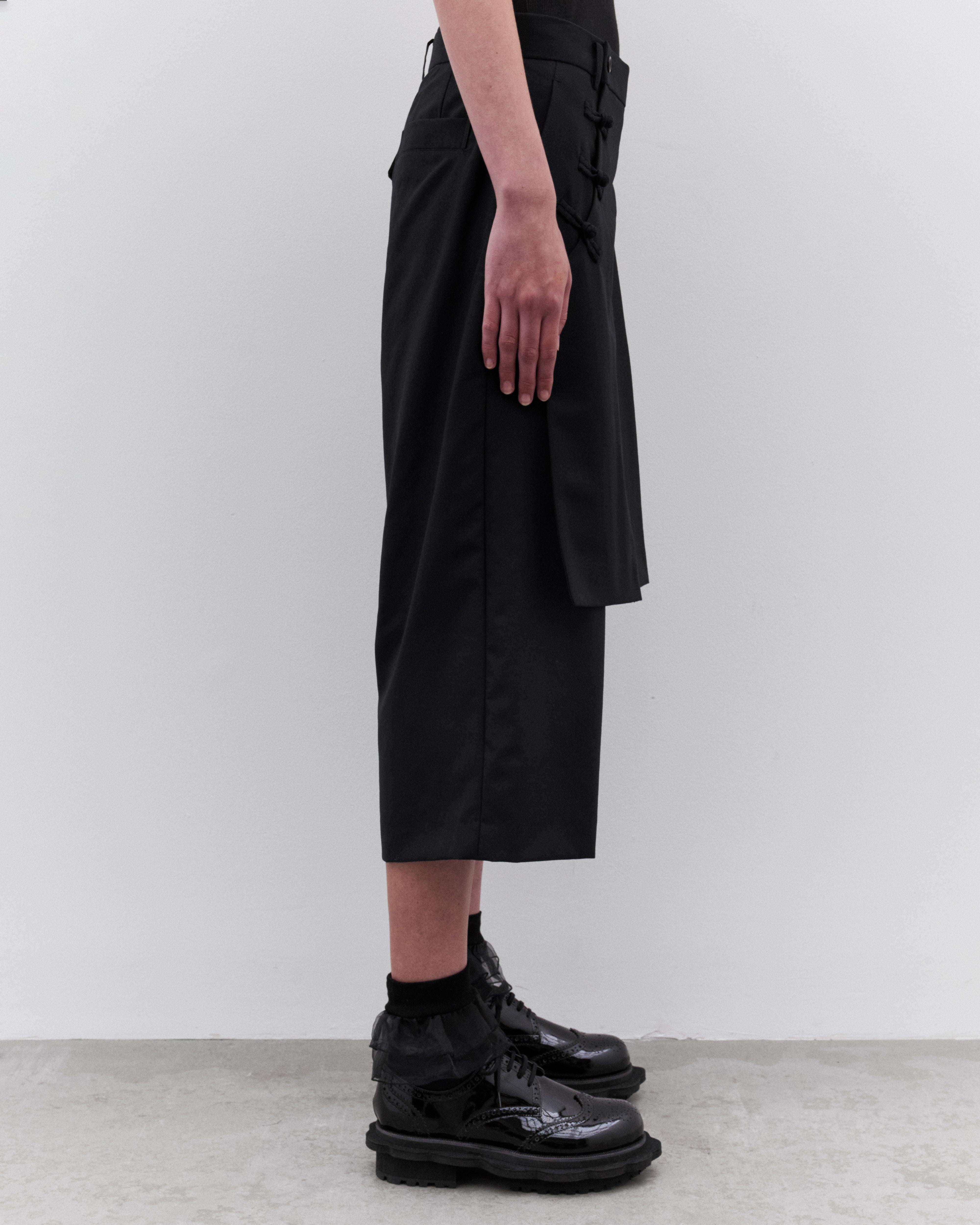 Noir Kei Ninomiya: Women's Skirt Overlay Trousers (Black) | Dover