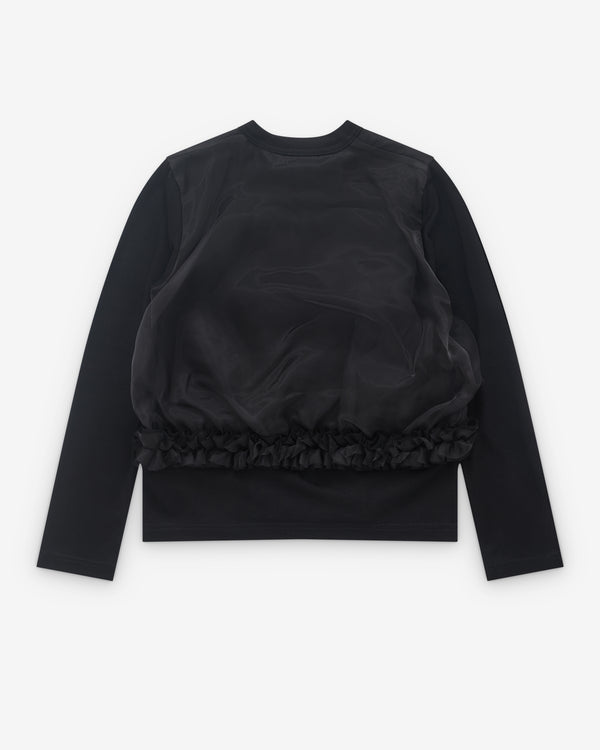 Noir Kei Ninomiya - Women’s Tulle Overlay Cardigan - (Black)