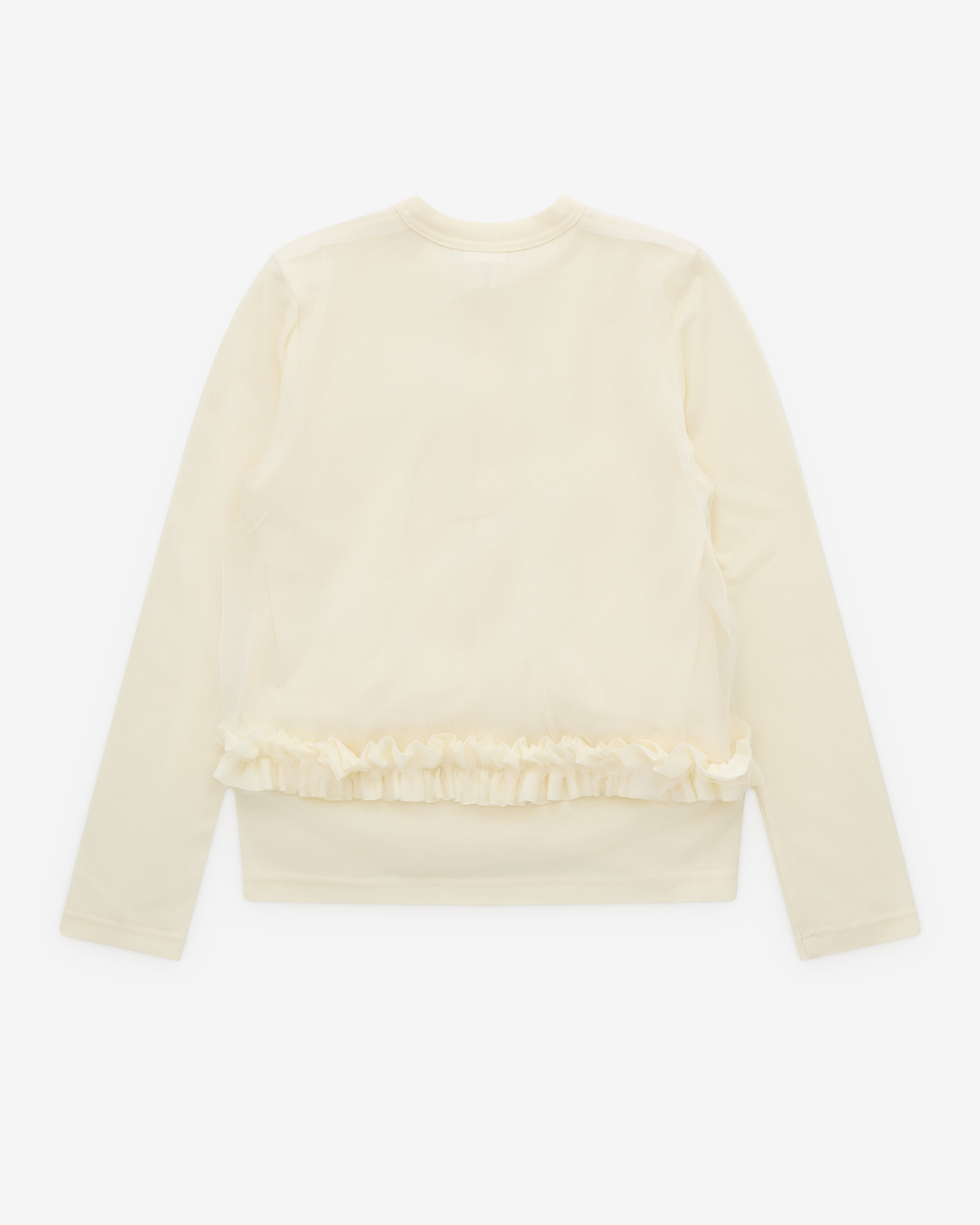 Noir Kei Ninomiya: Women's Tulle Overlay Cardigan (Off White