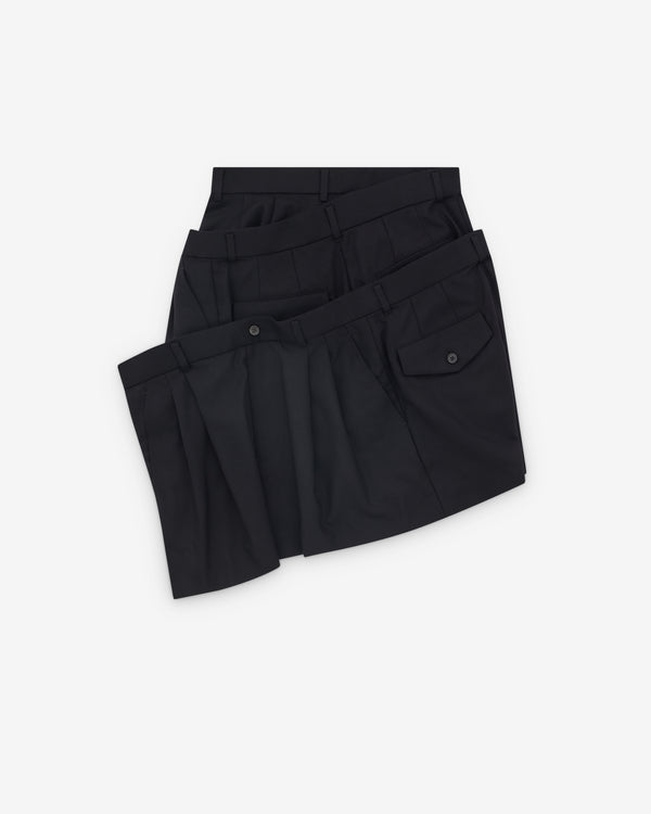 Noir Kei Ninomiya - Women’s Wrap Overlay Waistband Skirt - (Black)