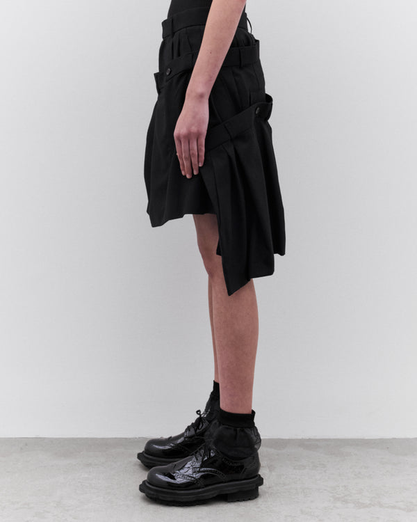 Noir Kei Ninomiya - Women’s Wrap Overlay Waistband Skirt - (Black)
