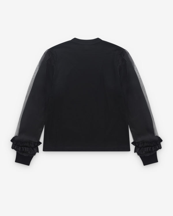 Noir Kei Ninomiya - Women’s Ladies Tulle Sleeve Sweater - (Black)