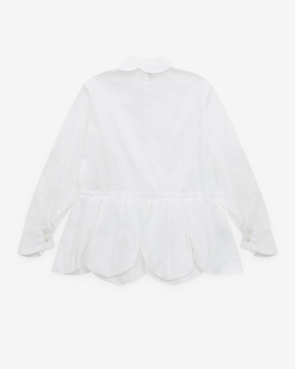 Noir Kei Ninomiya - Women’s Petal Peplum Hem Shirt - (White)
