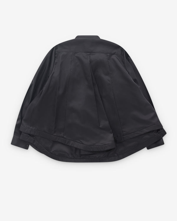 Noir Kei Ninomiya - Women's Double Layer Collarless Blouse - (Black)