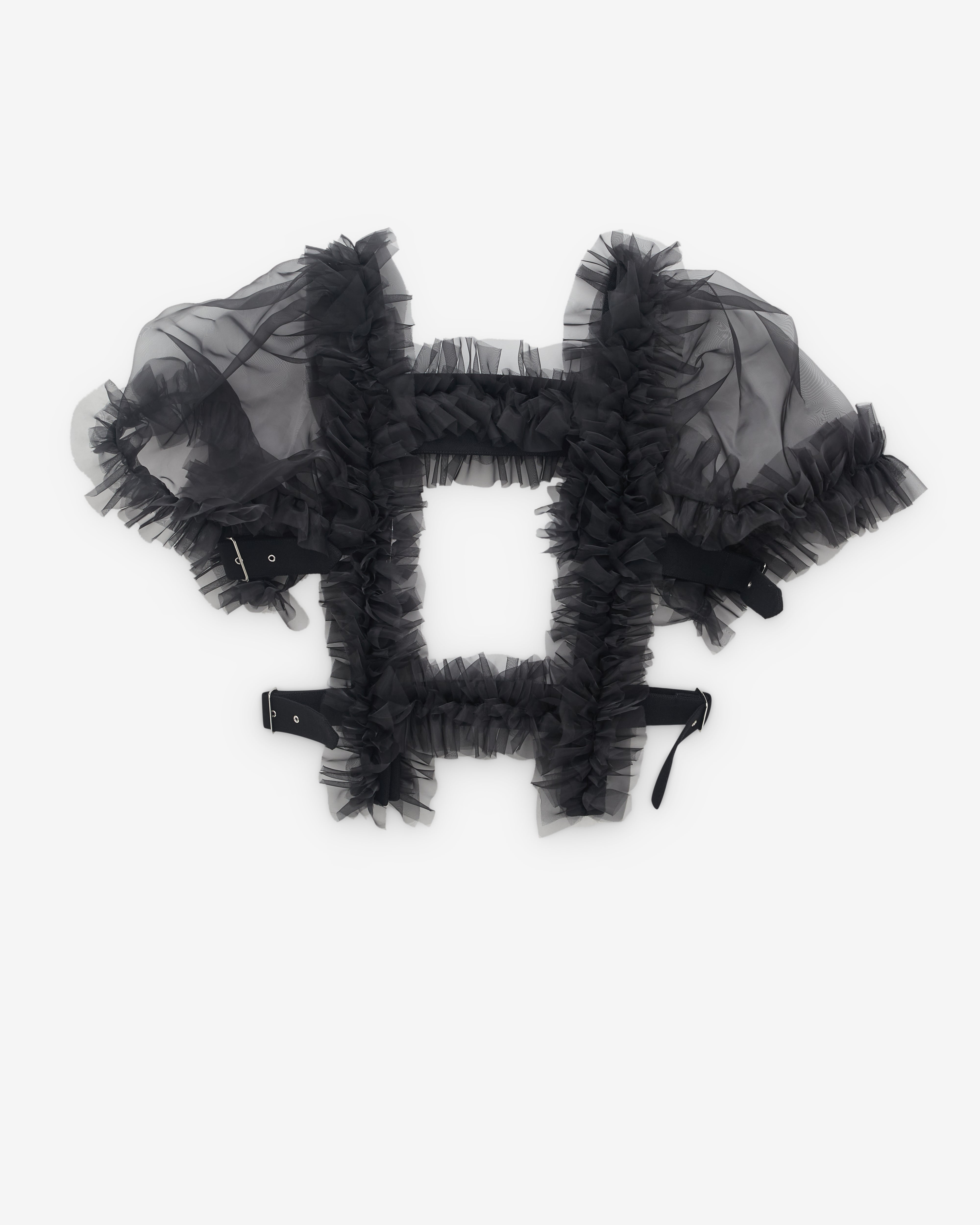 Noir Kei Ninomiya: Women's Tulle Buckle Harness (Black) | DSML E-SHOP