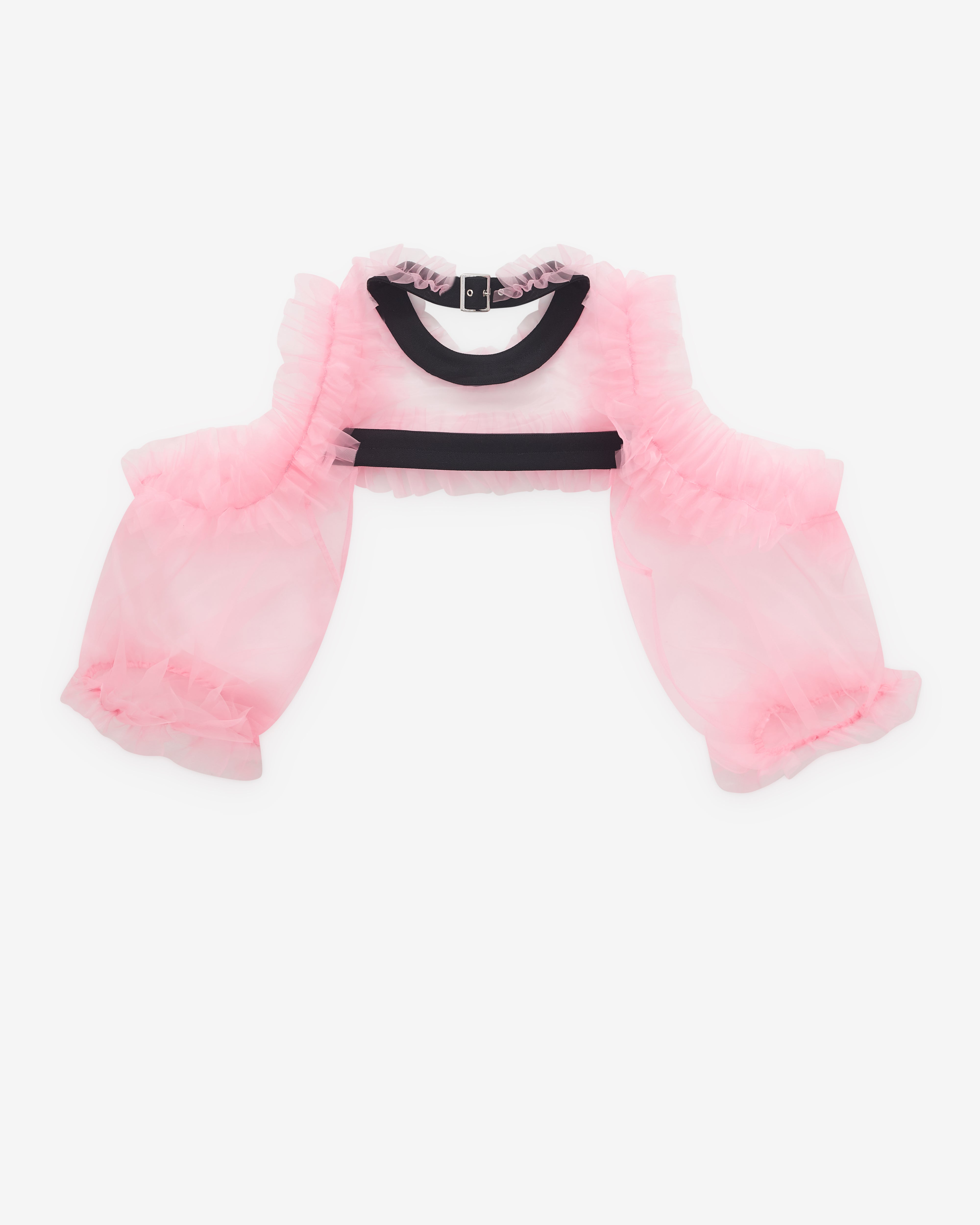 Noir Kei Ninomiya: Women's Ruffle Sleeve Harness (Pink/Black