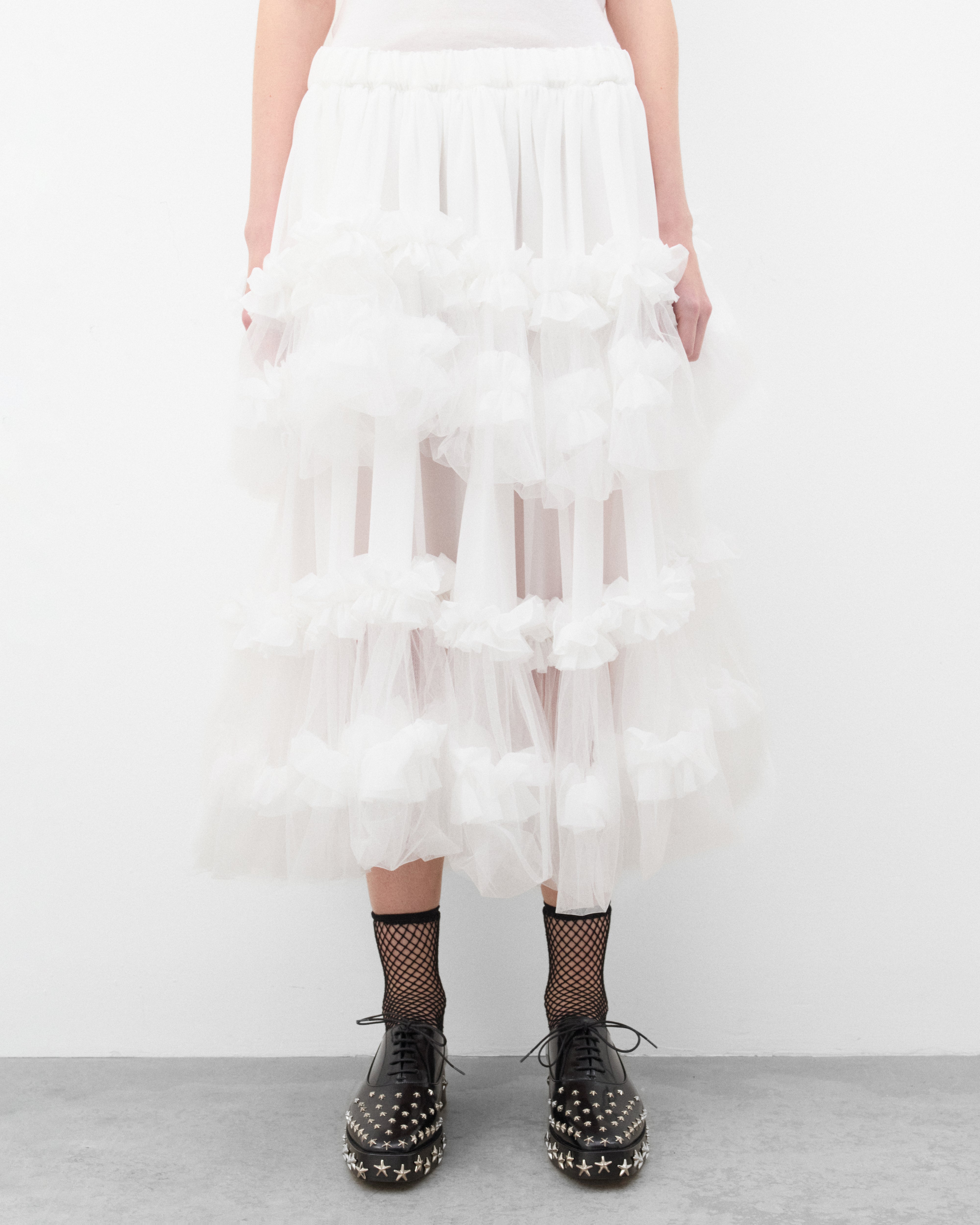 nayuさま専用 ①big volume tulle skirt.ivory Noir Kei Ninomiya: Women's Tiered Tulle Skirt (White) | Dover