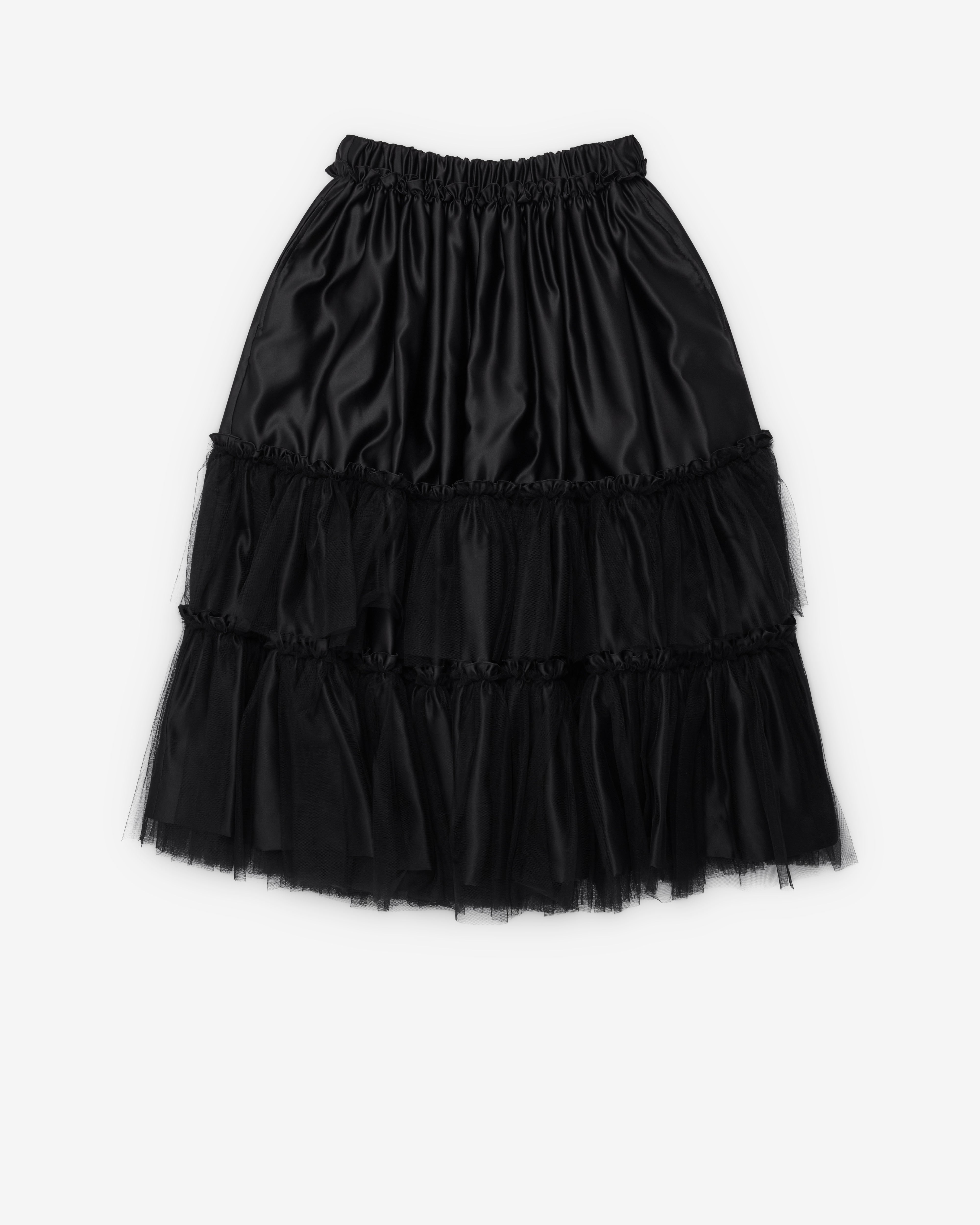 スカート noir kei ninomiya Noir Kei Ninomiya: Women's Tiered Ruffle Skirt (Black) | Dover