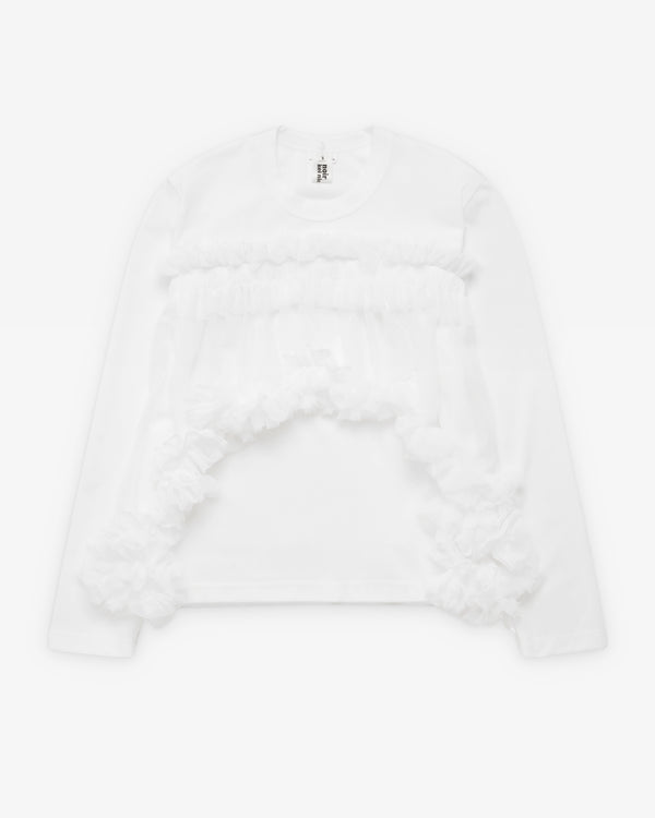 Noir Kei Ninomiya - Women's Tulle Long Sleeve T-Shirt - (White)