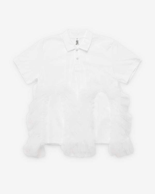 Noir Kei Ninomiya - Women's Tulle Polo Shirt - (White)